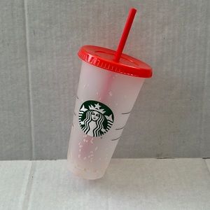 Starbucks Red Confetti Color Changing Cold Cup Tumblr